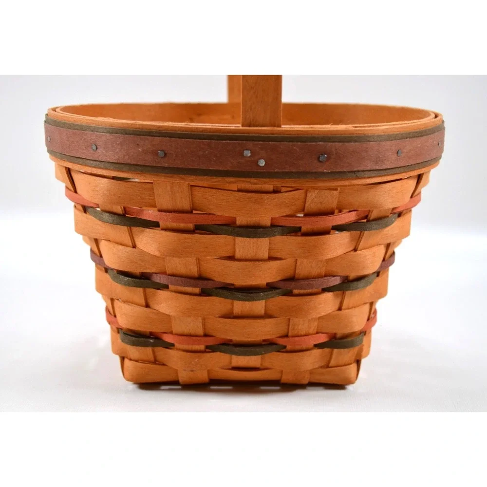 Longaberger 1996 Easter Basket Liner Egg‎ Print Cloth Plastic Protector Handle